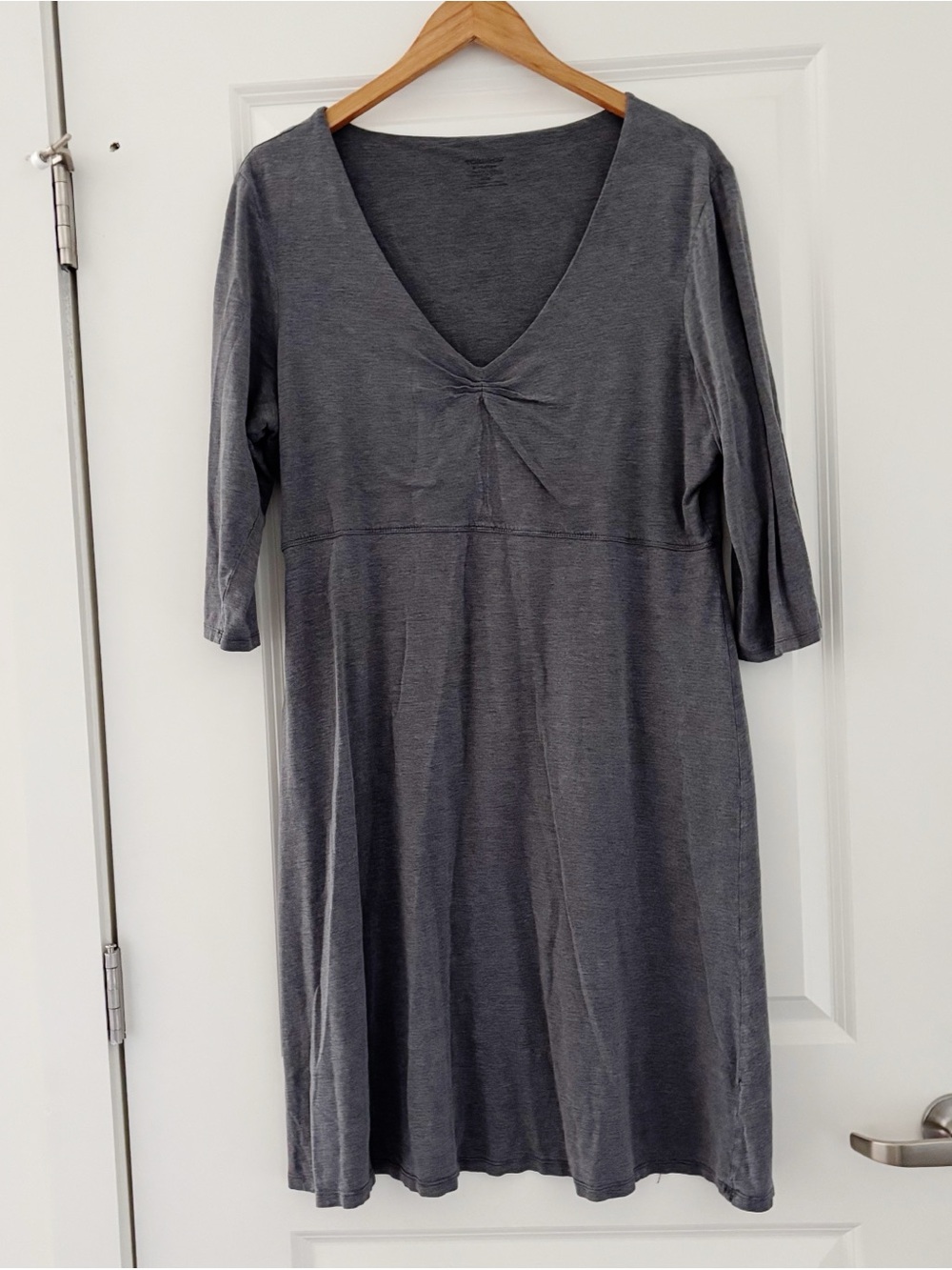 Toad & Co Rosalinda Organic Cotton Lyocell V Neck Dress Active Outdoor Hiking XL